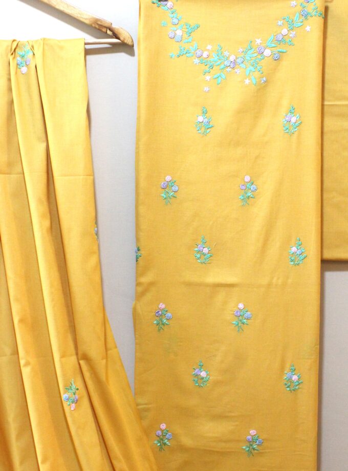 3 Pcs Embroidery Suit