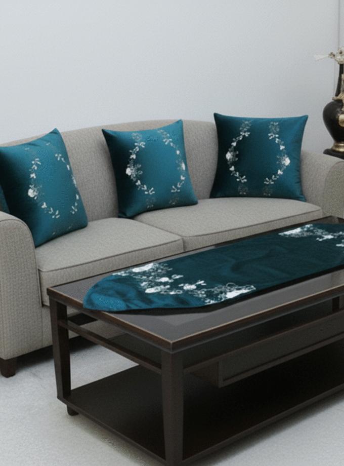 6 Pcs Embroidered Runner cushion covers set