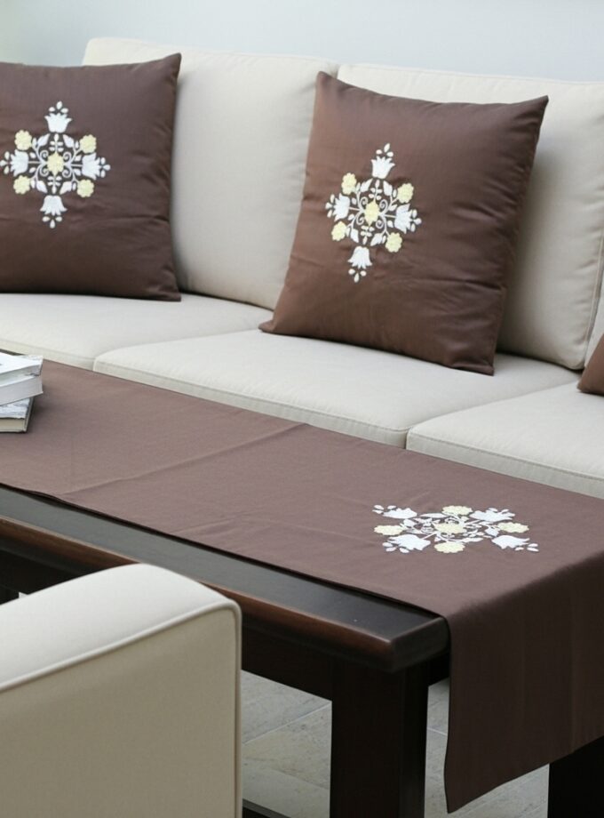 4 Pcs Embroidered Runner cushion covers set