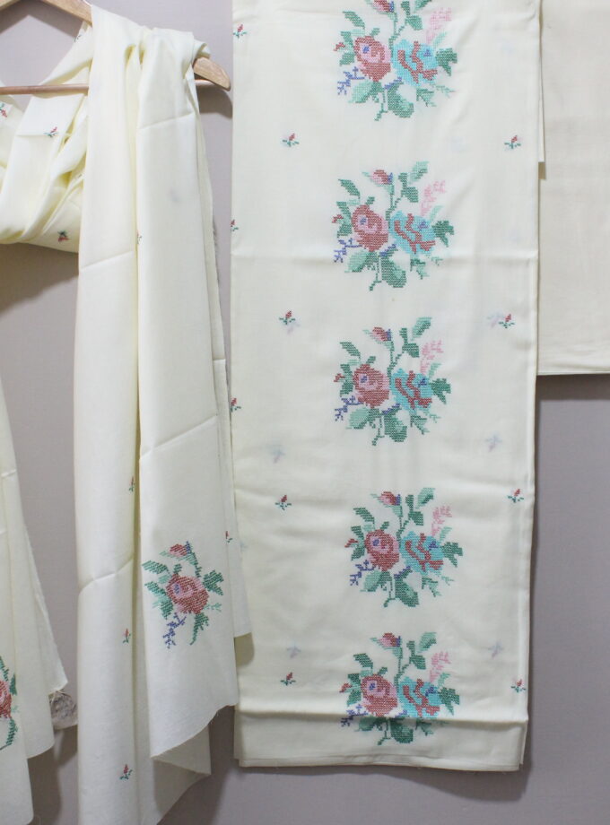 3 Pcs Cross Stitch Suit