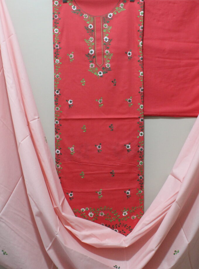 3 Pcs Embroidered Suit