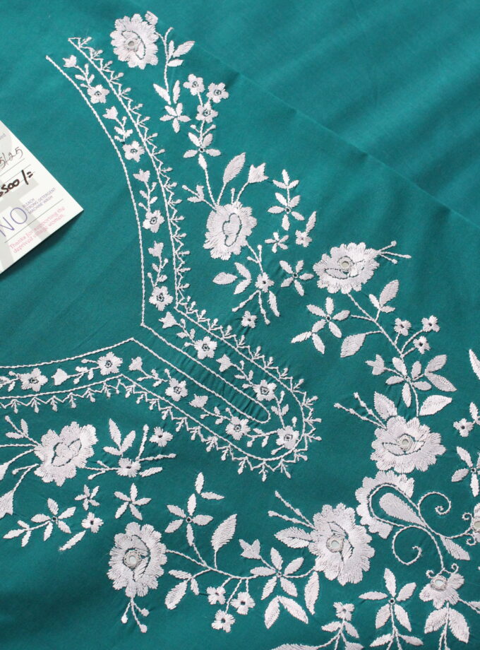 2 Pcs Embroidered Suit with Mirror Work