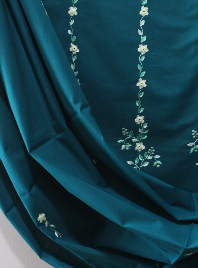 3 Pcs Embroidered Suit with Mirror Work