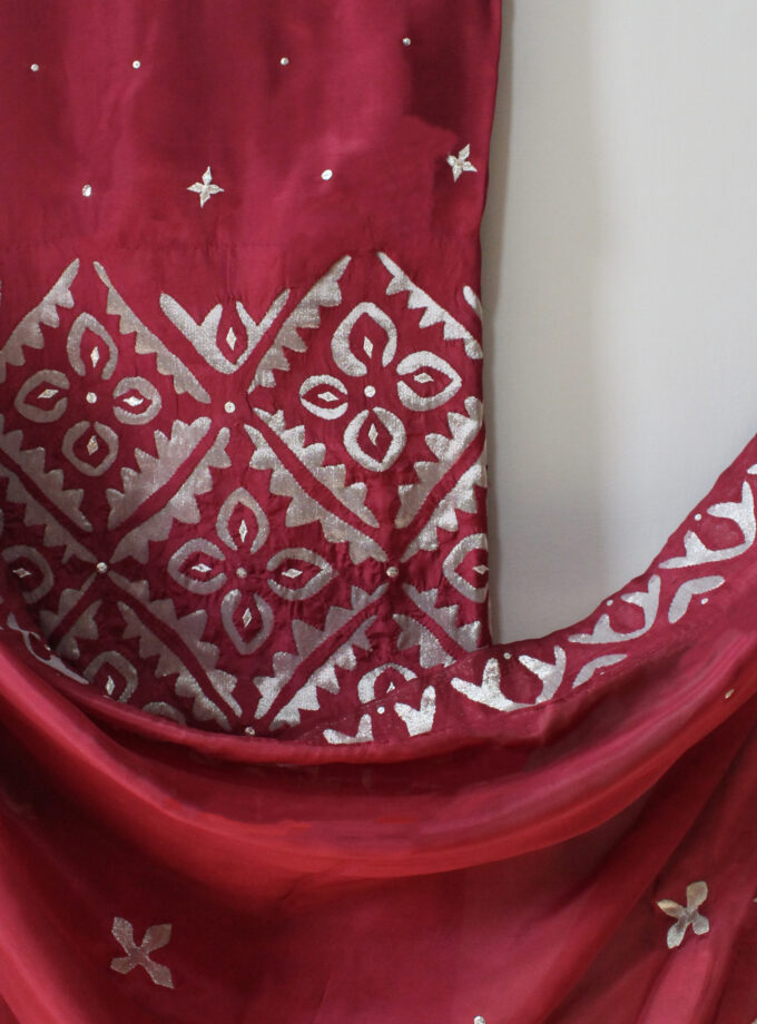 3 Pcs Fancy Applique Suit