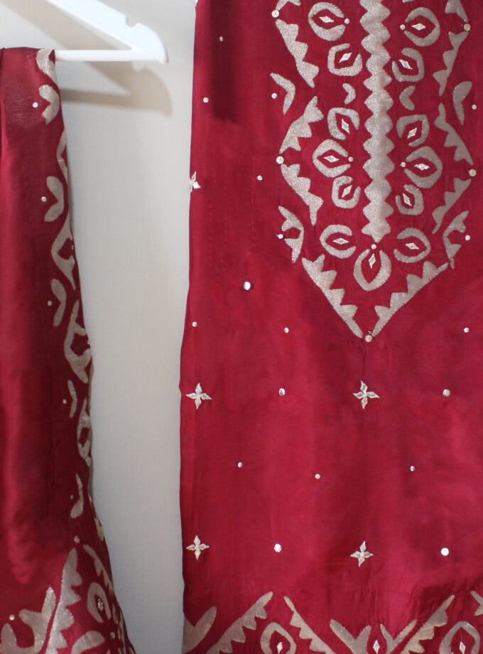 3 Pcs Fancy Applique Suit
