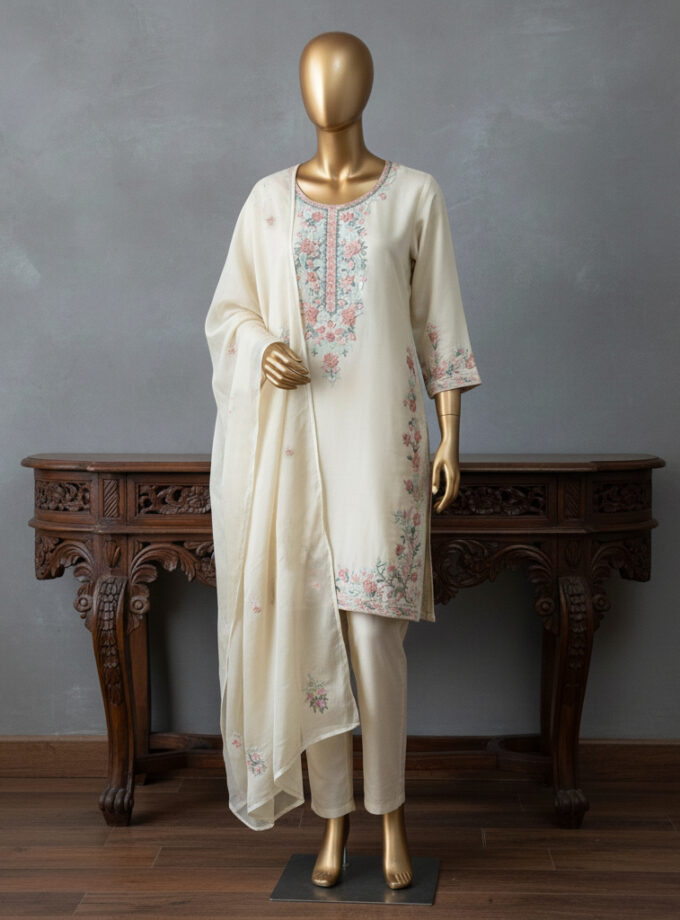 3 Pcs Fancy Embroidery Suit