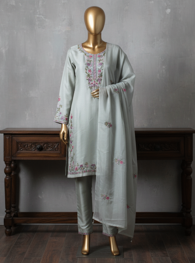 3 Pcs Fancy Embroidery Suit