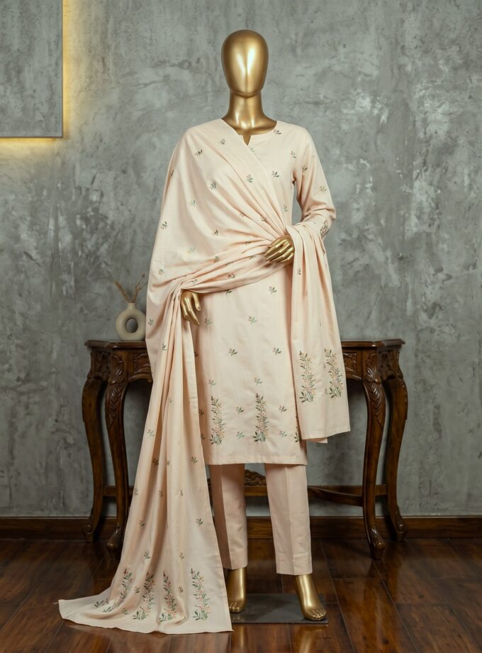 3 Pcs Embroidery Suit