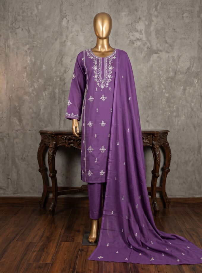 3 Pcs Embroidery Suit
