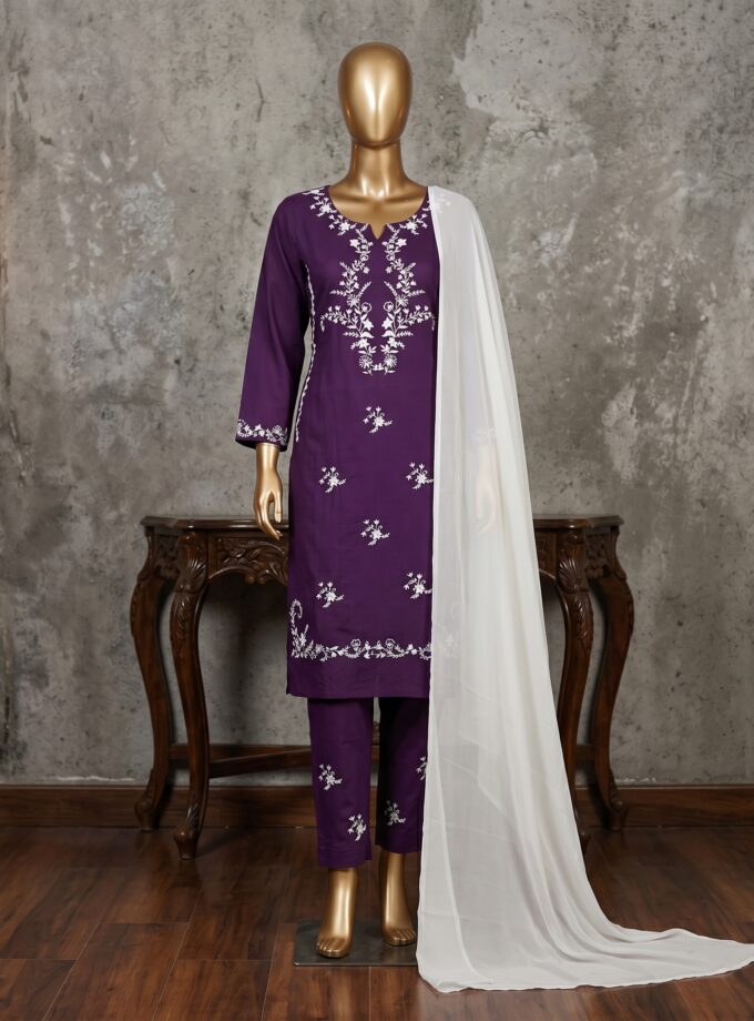 2 Pcs Embroidery Suit
