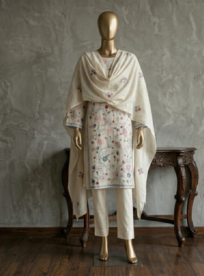 2 Pcs Embroidery Suit