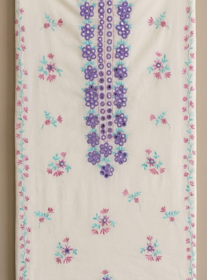 2 Pcs Embroidery plus mirror work Suit