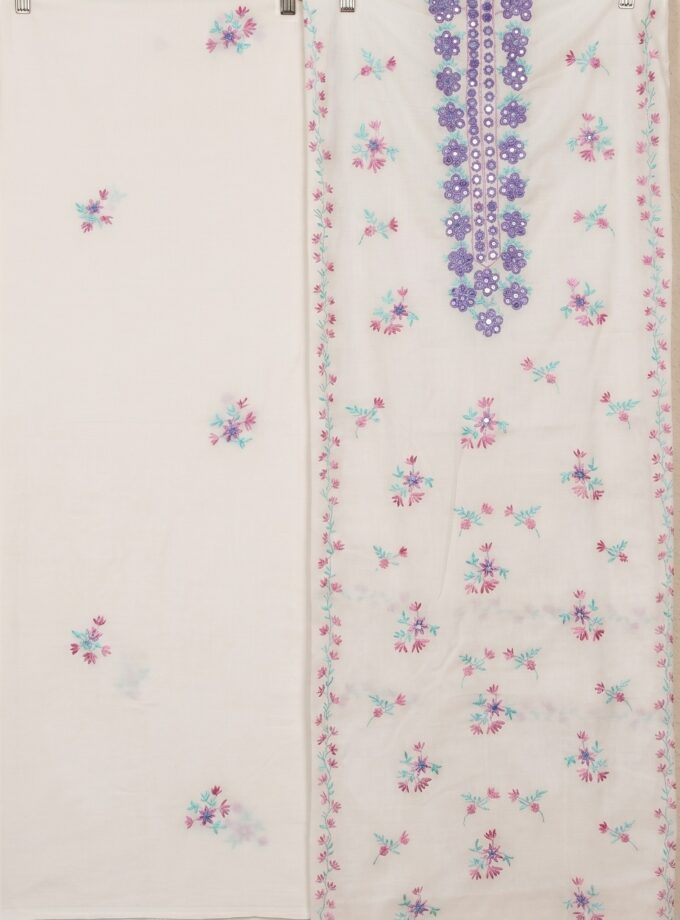 2 Pcs Embroidery plus mirror work Suit