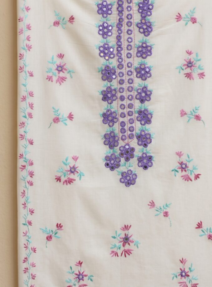 2 Pcs Embroidery plus mirror work Suit