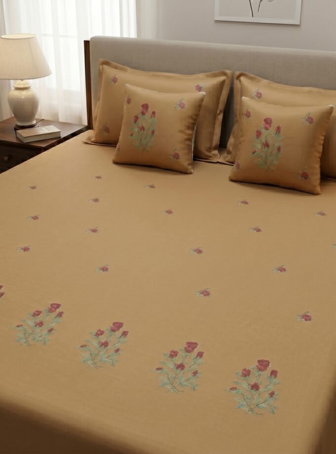 5 Pcs Cross-Stitch Bedsheet set