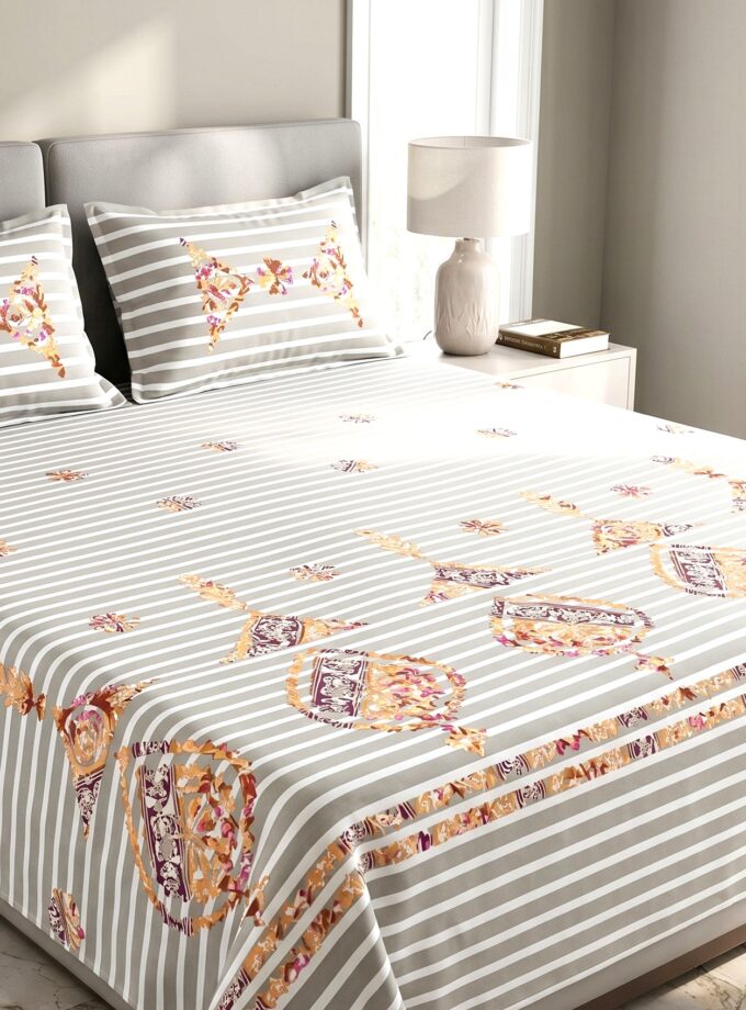3 Pcs Applique Bedsheet set