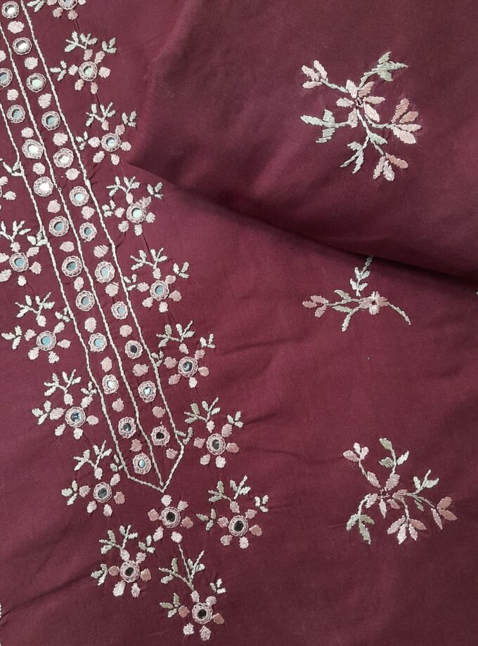 3 Pcs Embroidery and Mirror work Suit