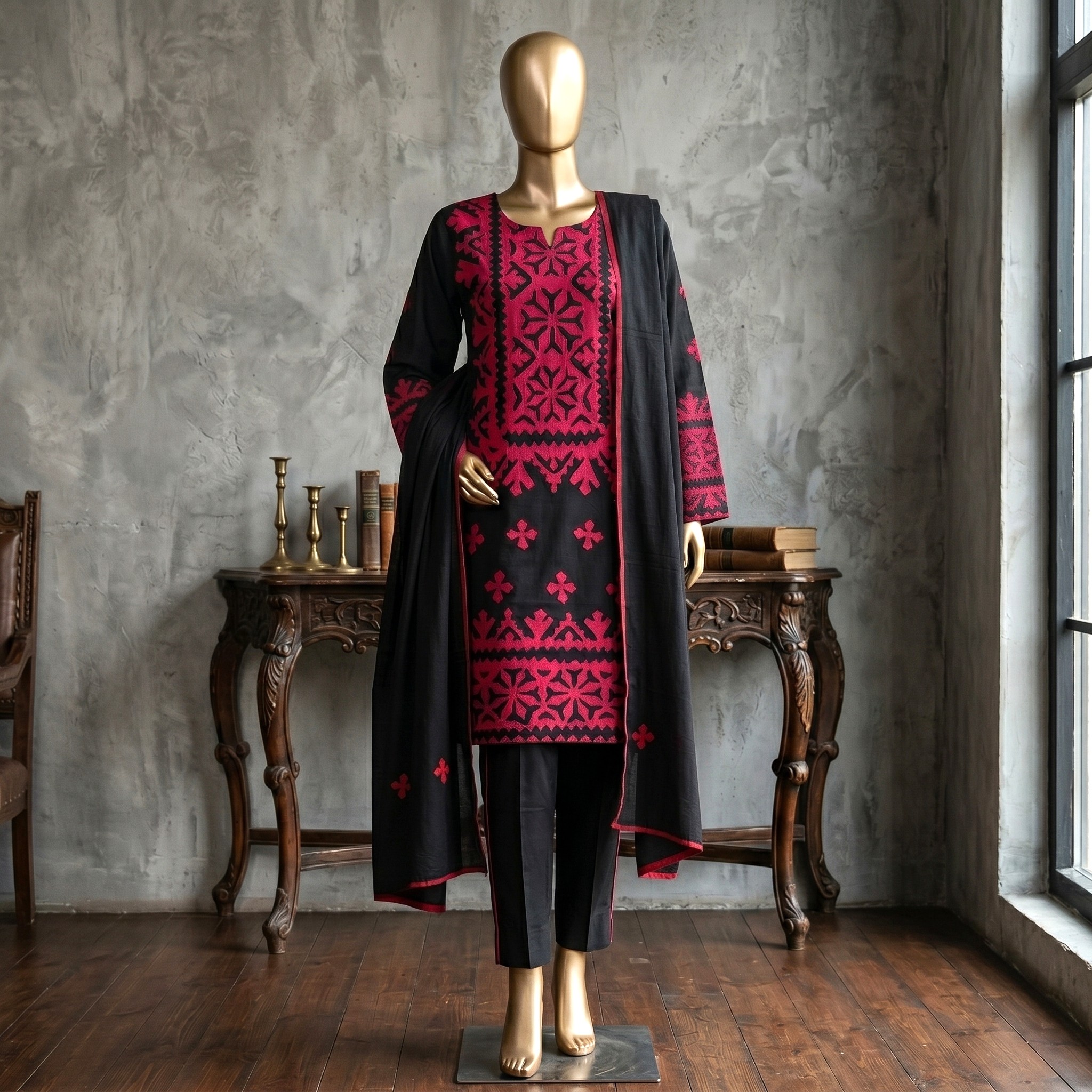 3 Pcs Applique Suit